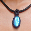Collar de Labradorita y Amatista