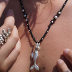 Collar Sirena de plata con Perlas