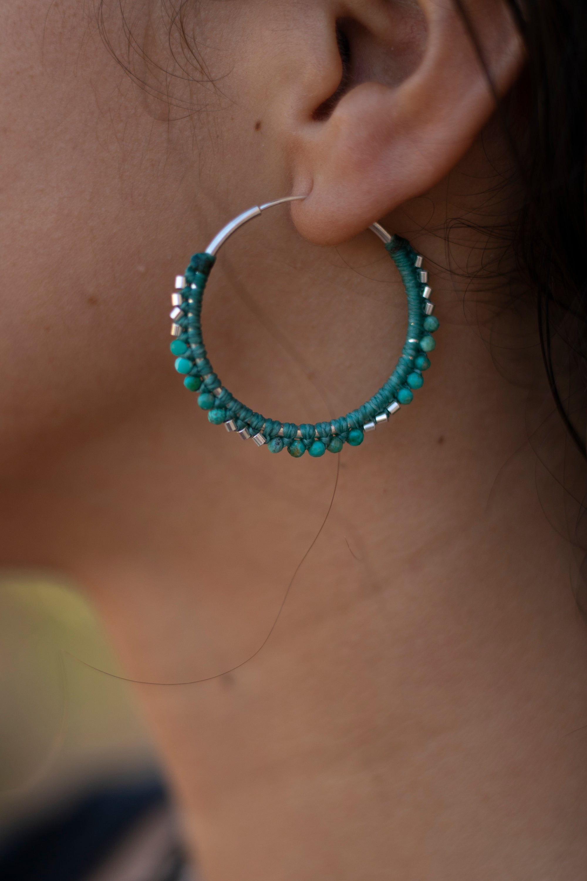 Aros de plata con Turquesa