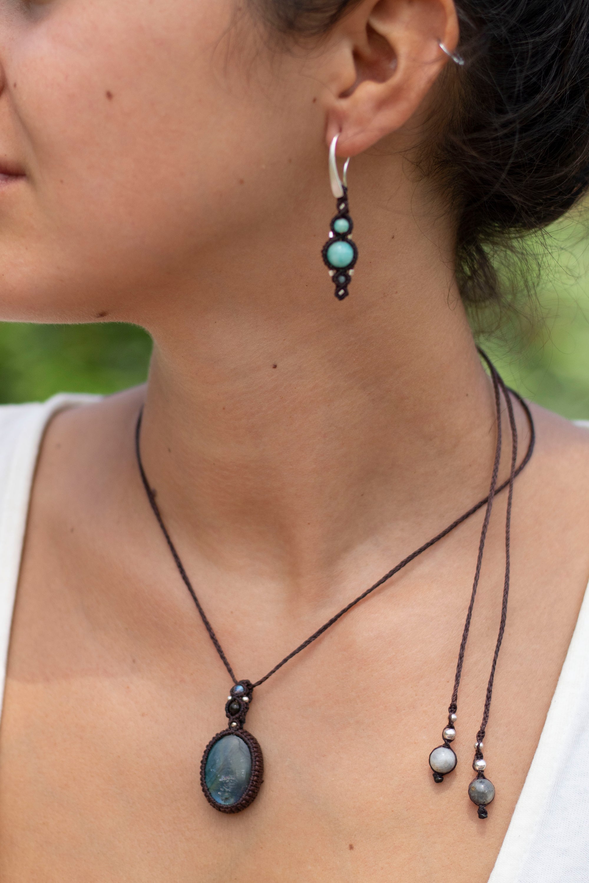 Pendientes de plata con Amazonita