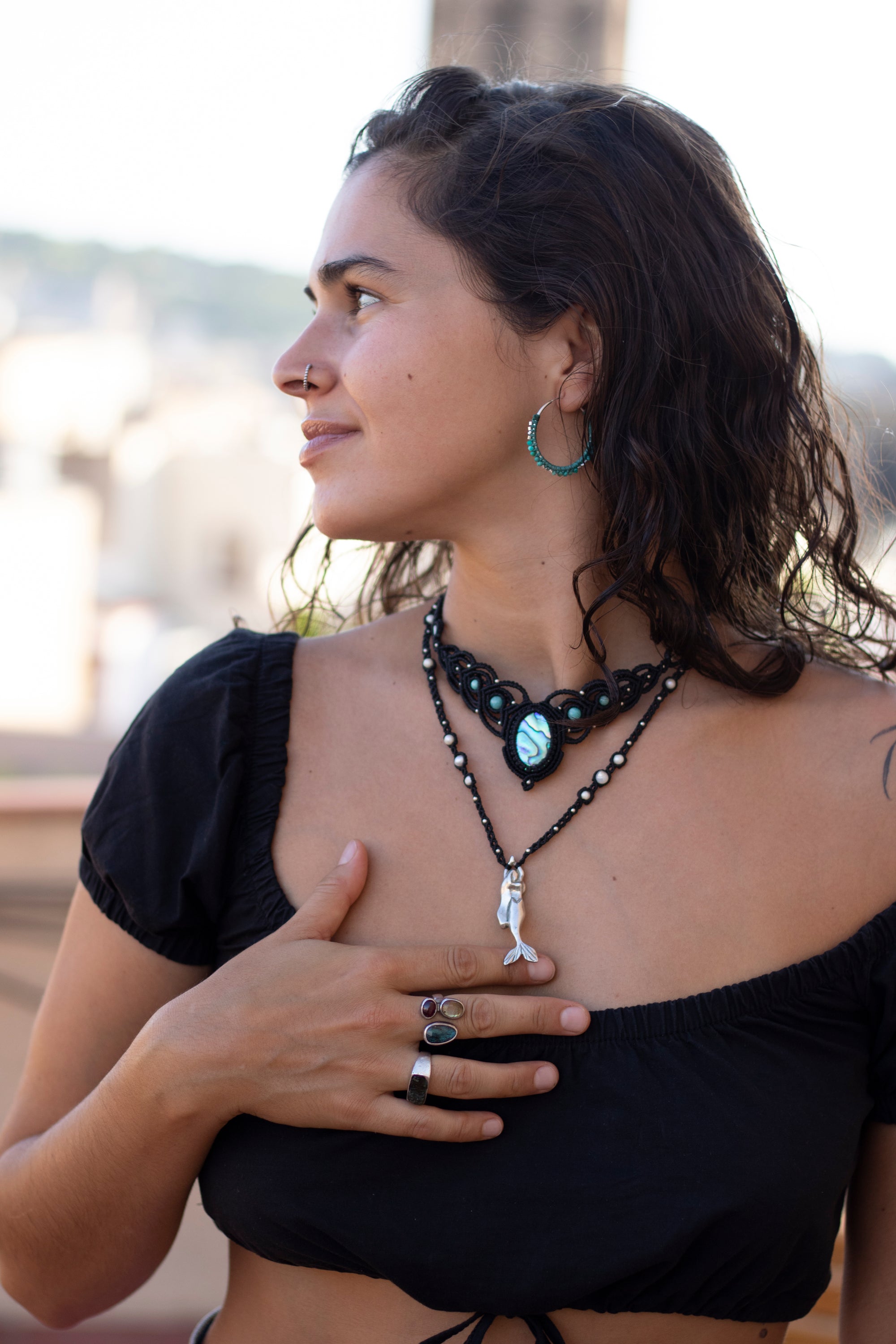 Aros de plata con Turquesa