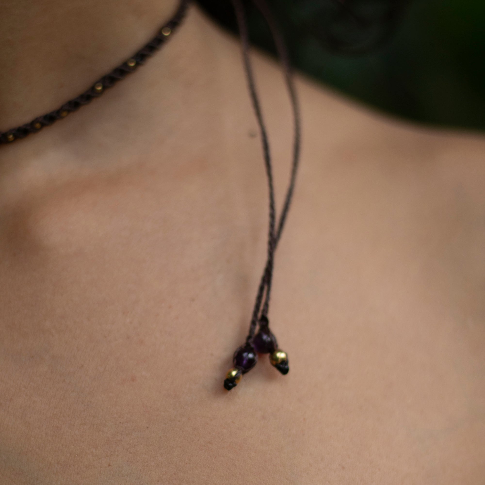 Choker de Amazonita, Unakita y Amatista