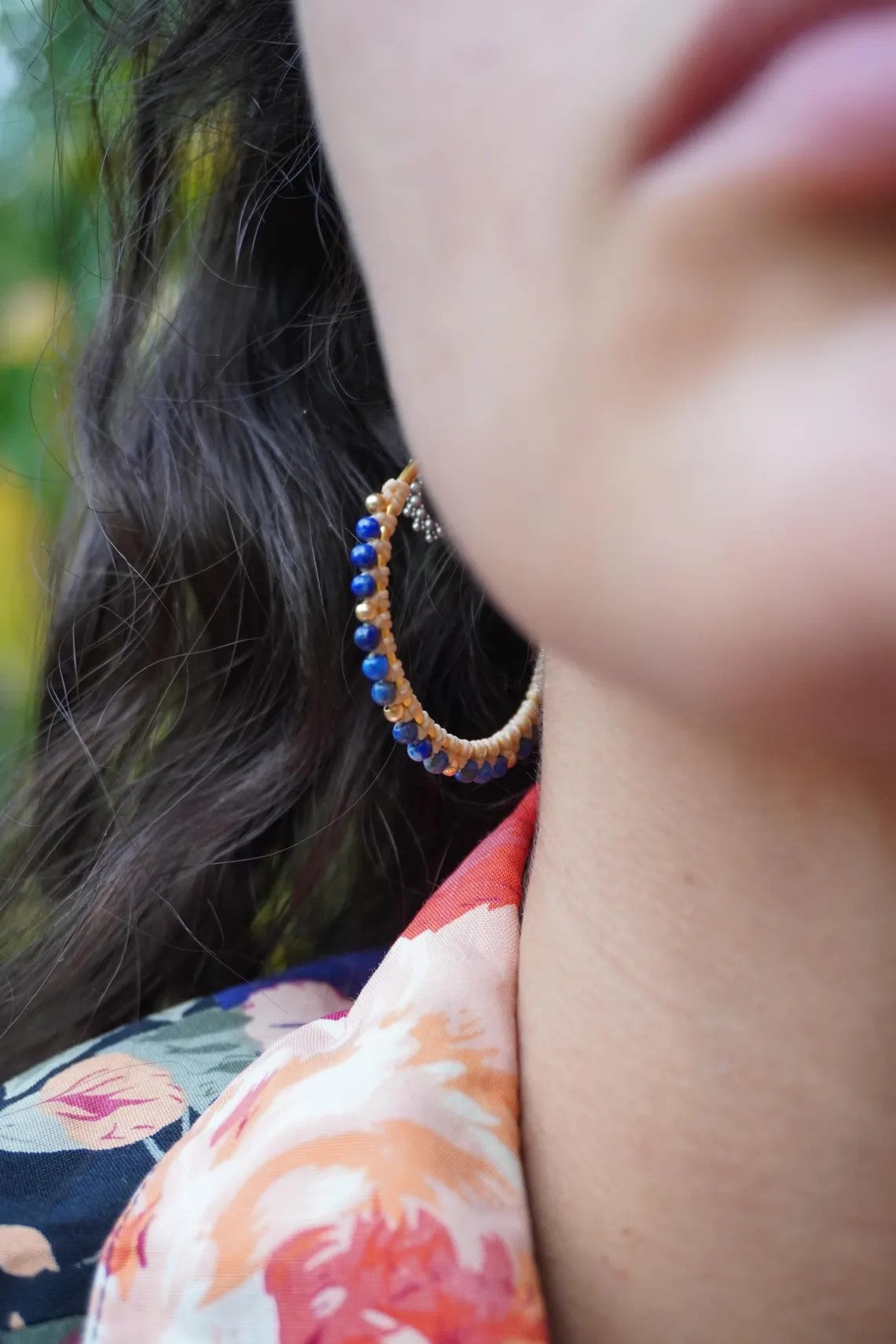 Aros de oro con Lapislázuli