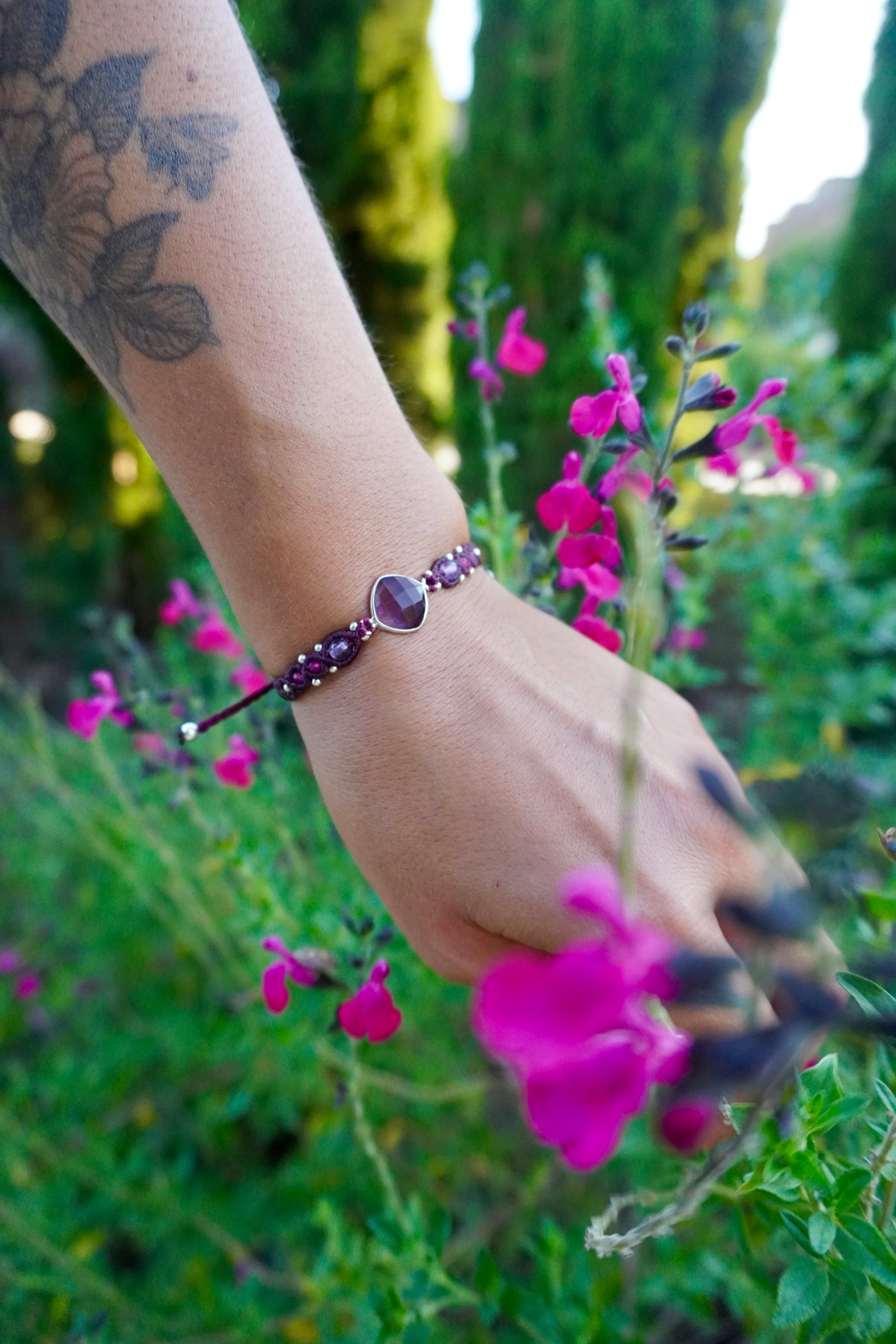 Pulsera de Amatista y Rubí