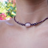 Choker de Rodonita y Amatista