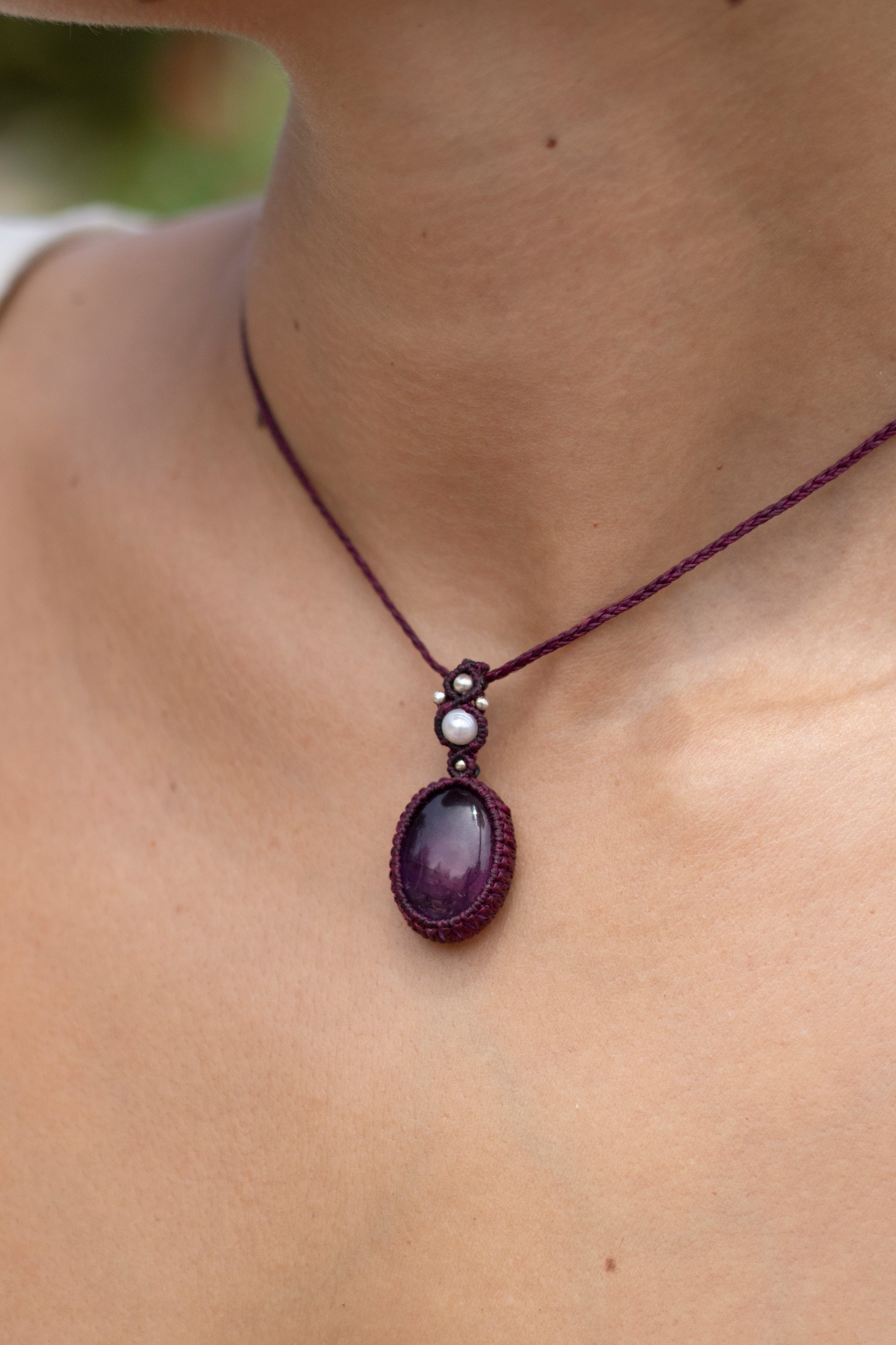 Collar de Amatista y Perlas