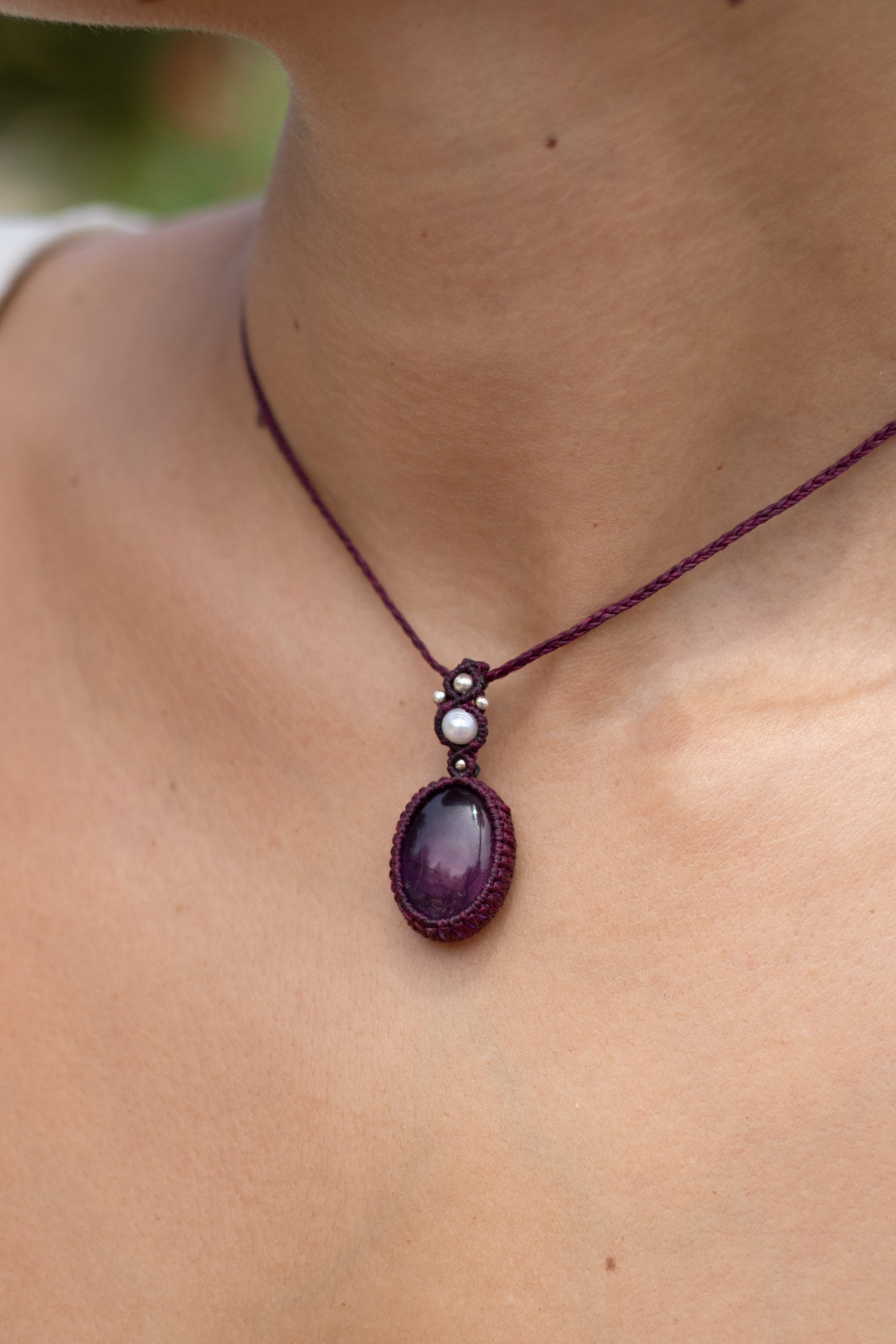 Collar de Amatista y Perlas