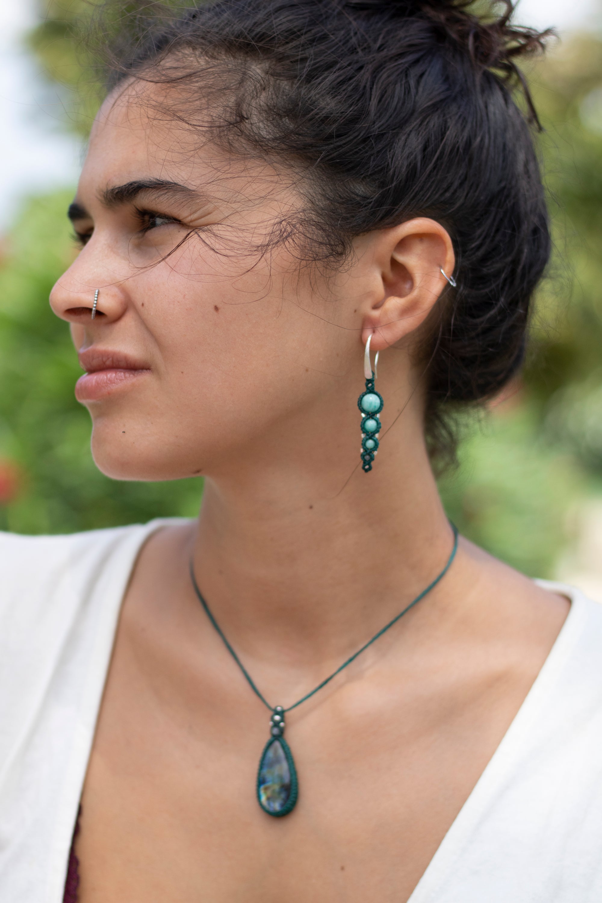 Pendientes de plata con Amazonita