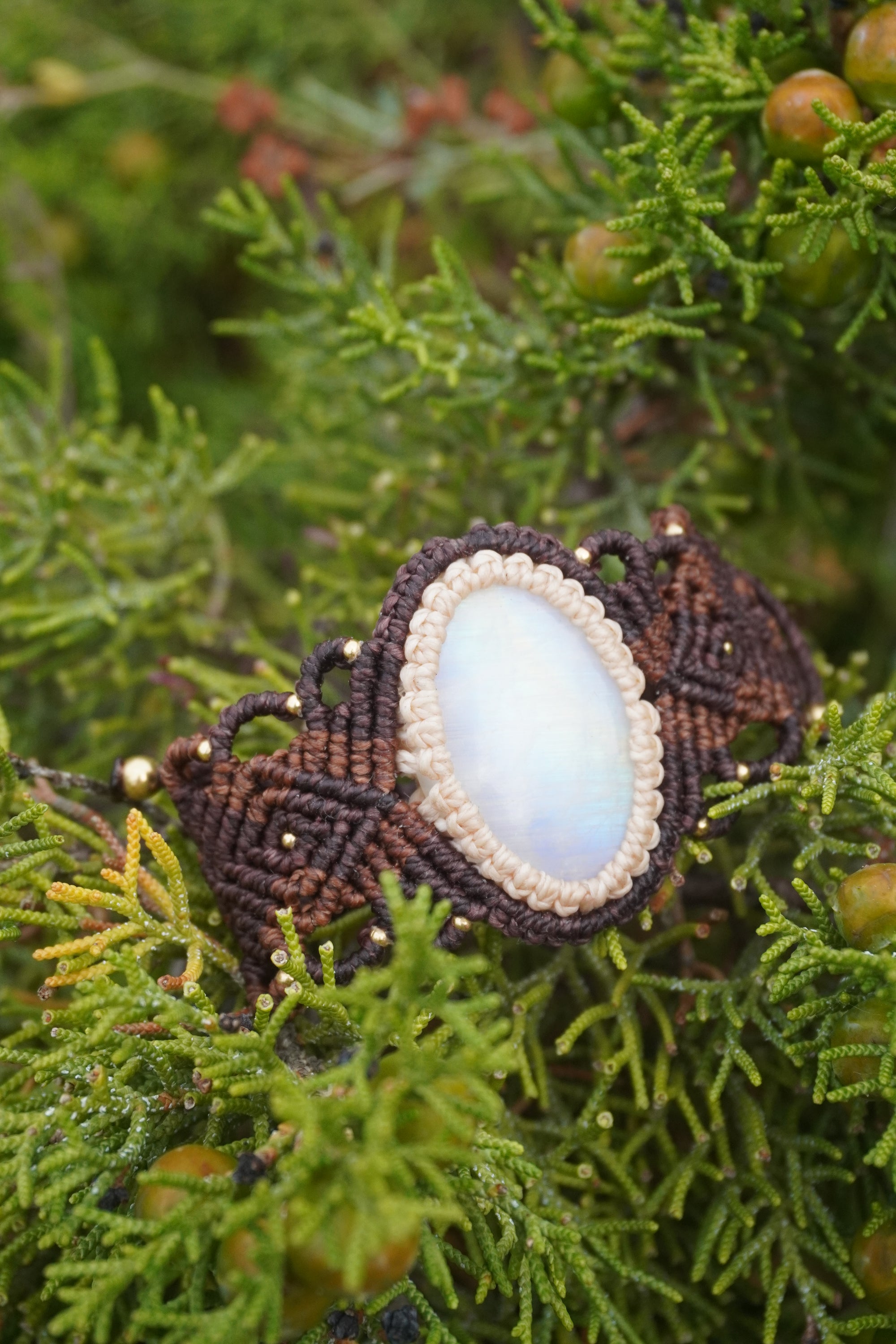 Brazalete Piedra Luna Arcoiris