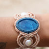 Brazalete de Apatita y Perlas
