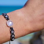 Pulsera de Piedra Lunar Arcoíris y Labradorita