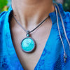 Collar de macramé con Criscola y Amazonita