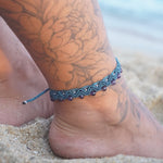 Tobillera de macramé con Amatista