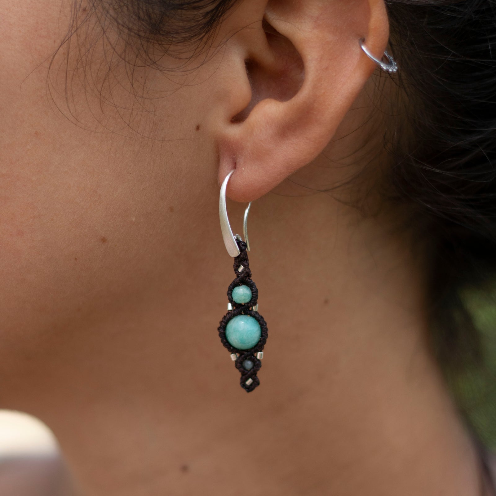 Pendientes de plata con Amazonita