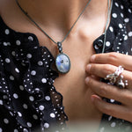 Collar de Piedra Luna Arcoiris y Labradorita