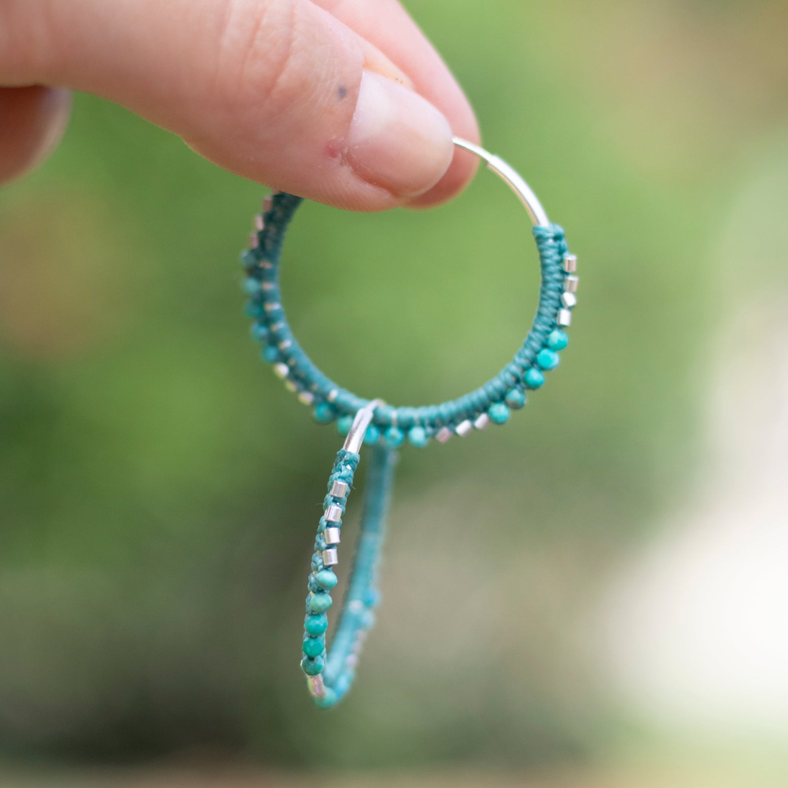 Aros de plata con Turquesa