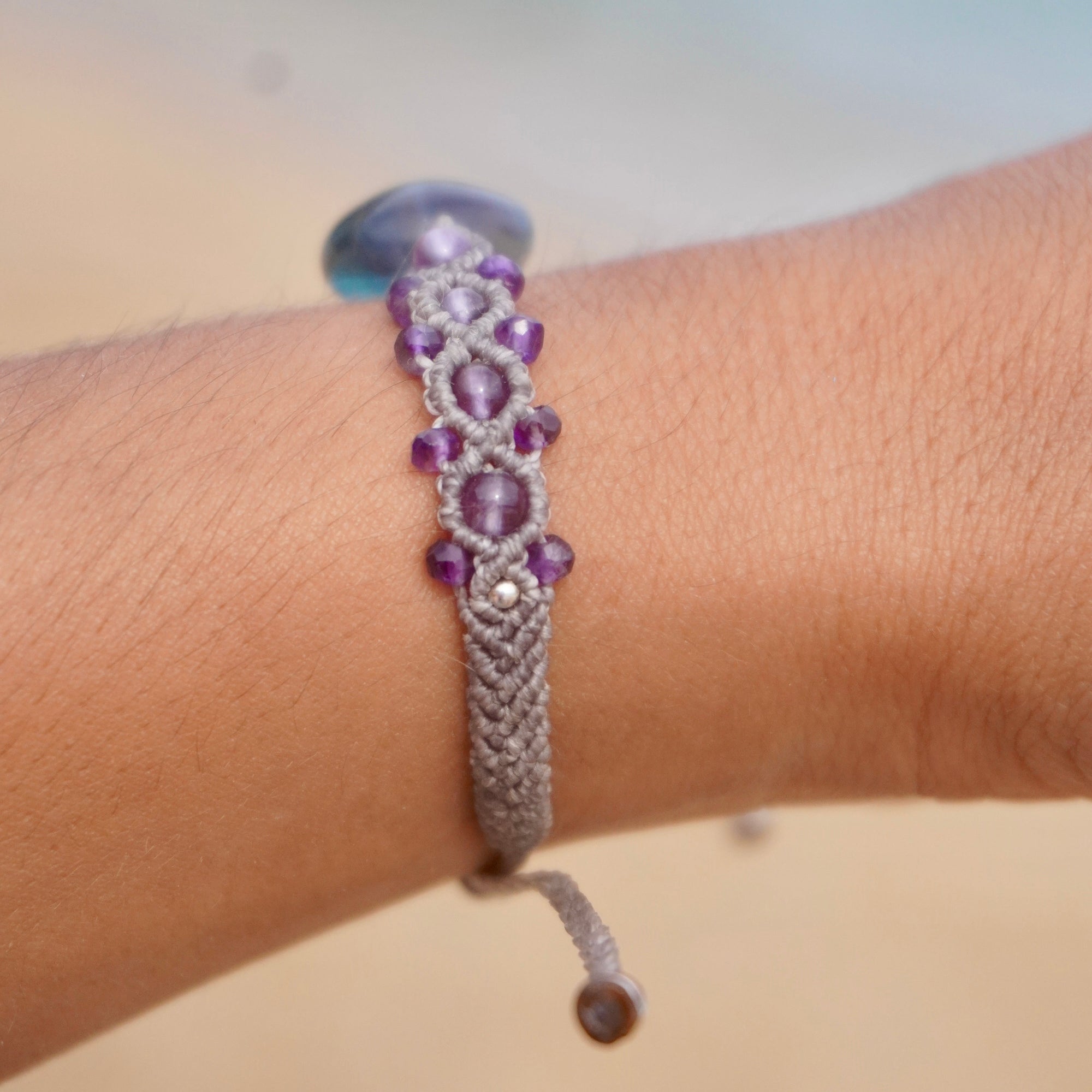 Pulsera de Fluorita y Amatista
