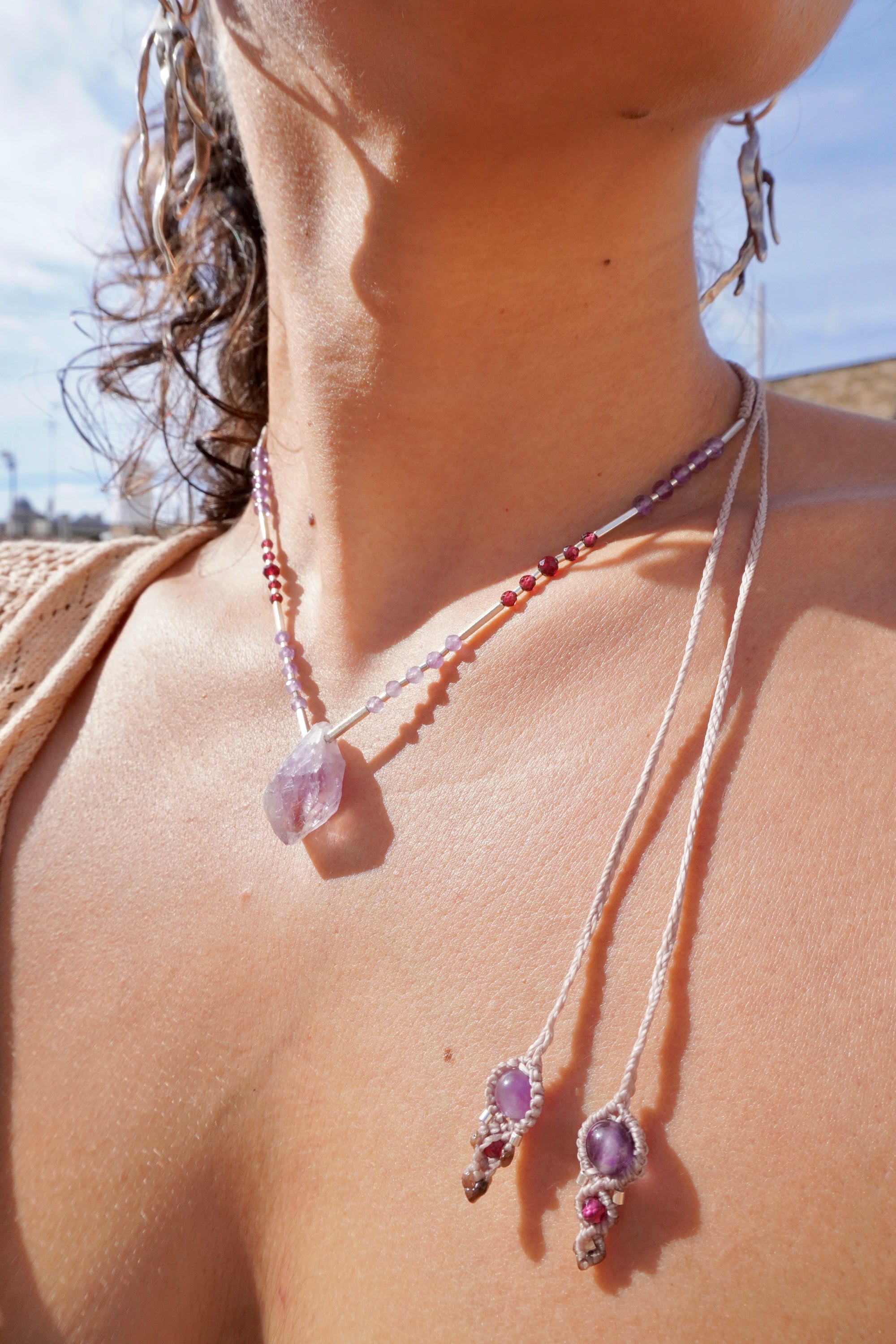 Collar Amatista y Granates