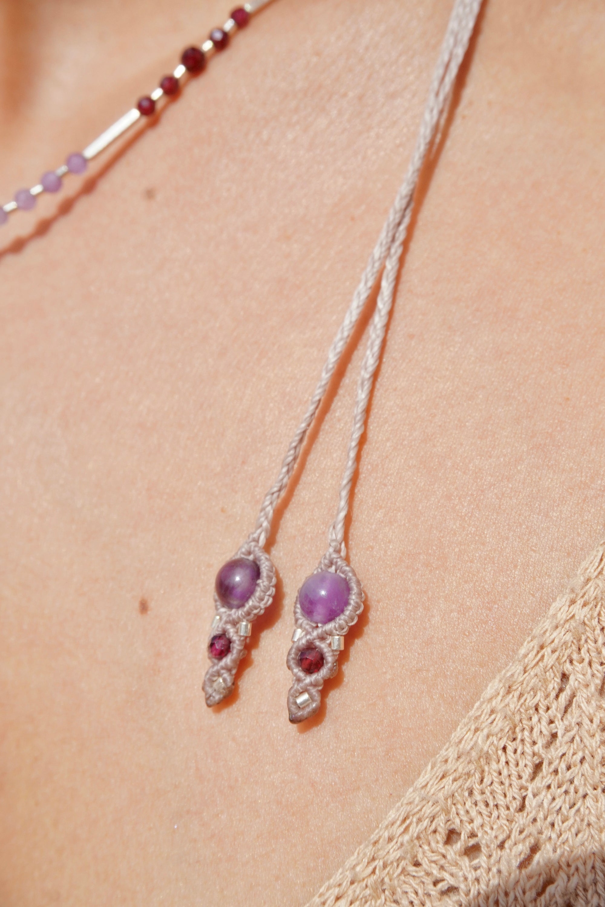 Collar Amatista y Granates