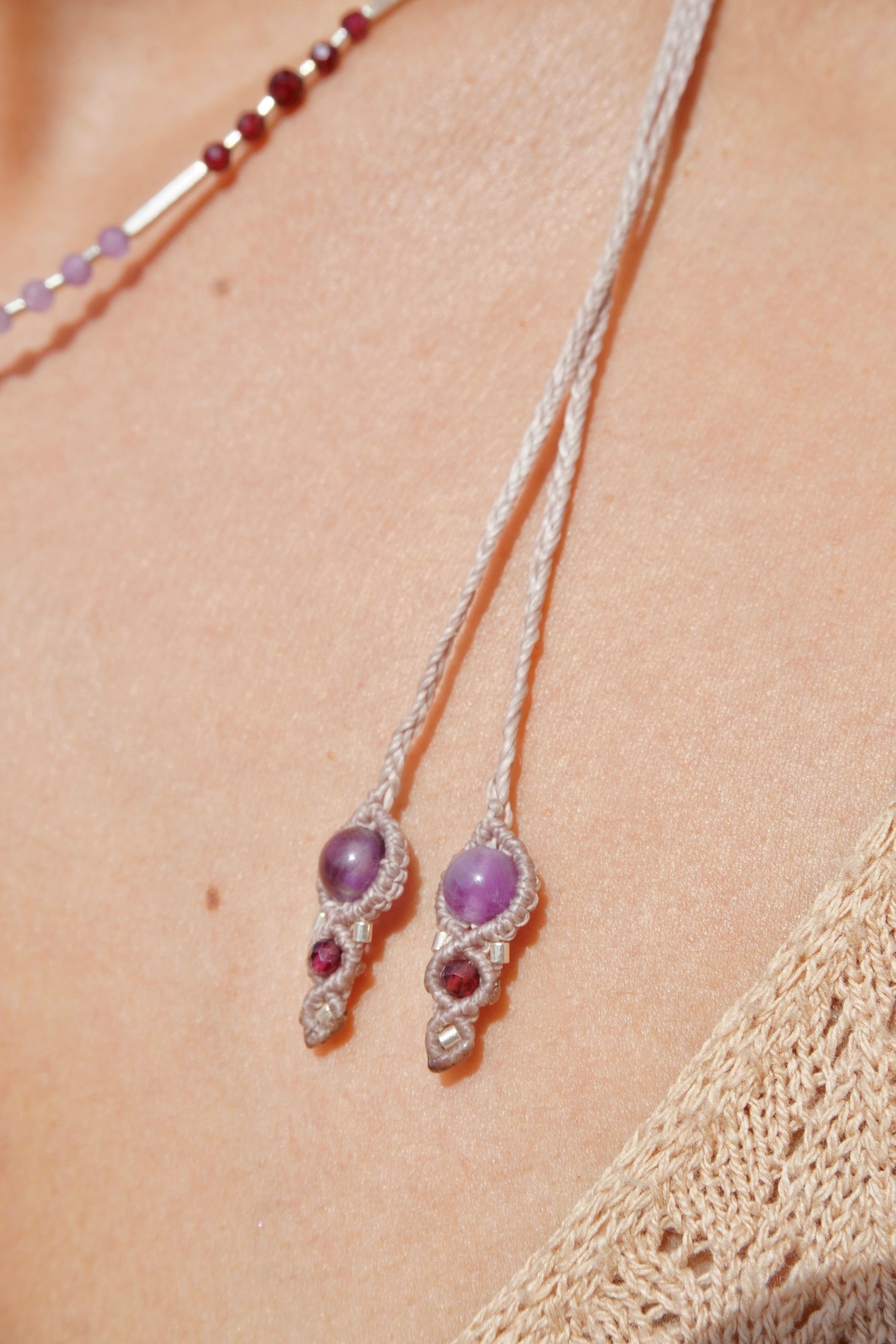 Collar Amatista y Granates