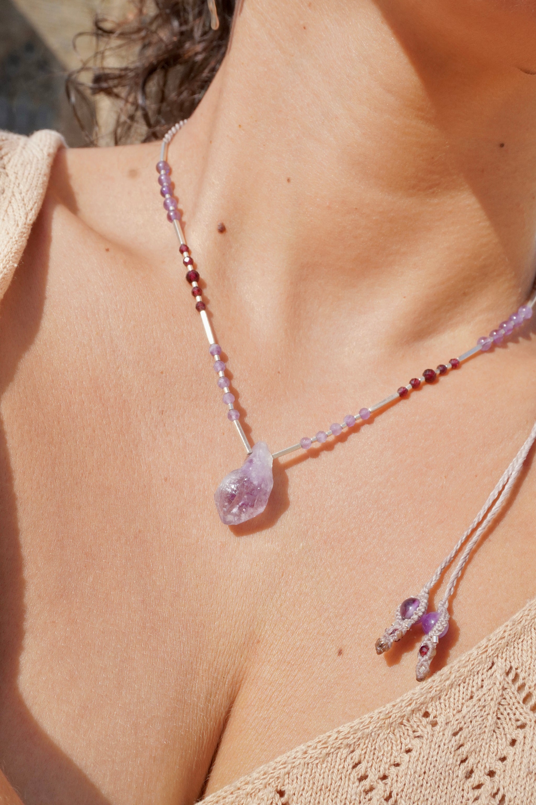 Collar Amatista y Granates