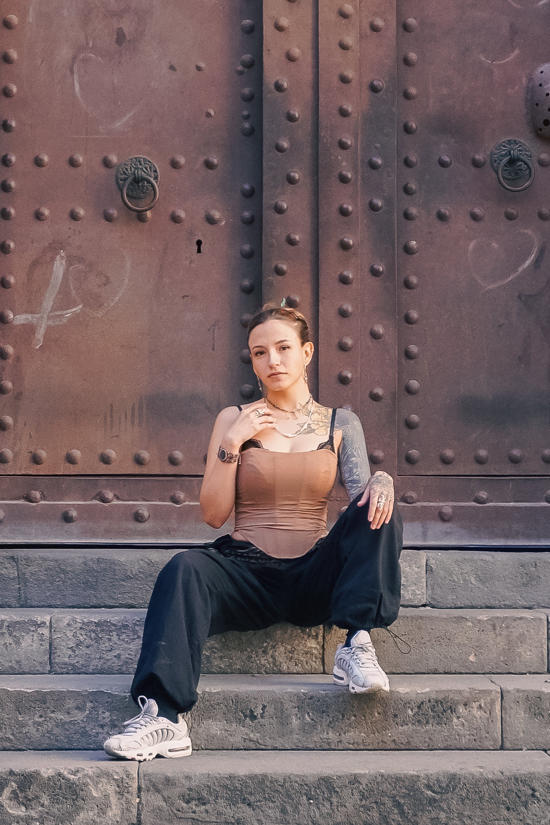 Collar con perlas y cuarzo cristal