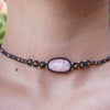 Choker de Rodonita, Ojo de tigre y Amatista