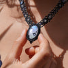 Gargantilla de Piedra Luna Arcoiris, Labradorota y Amatista