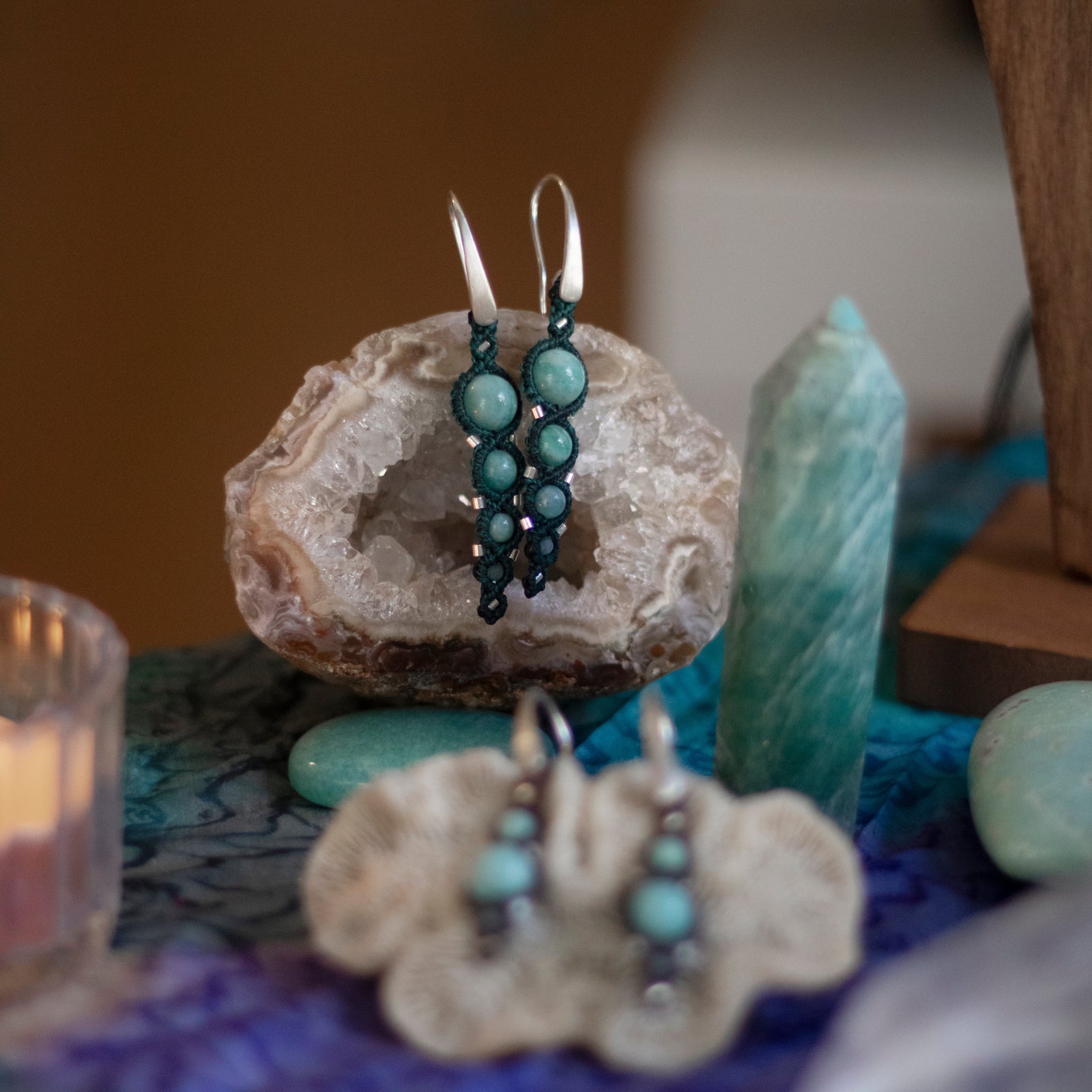 Pendientes de plata con Amazonita