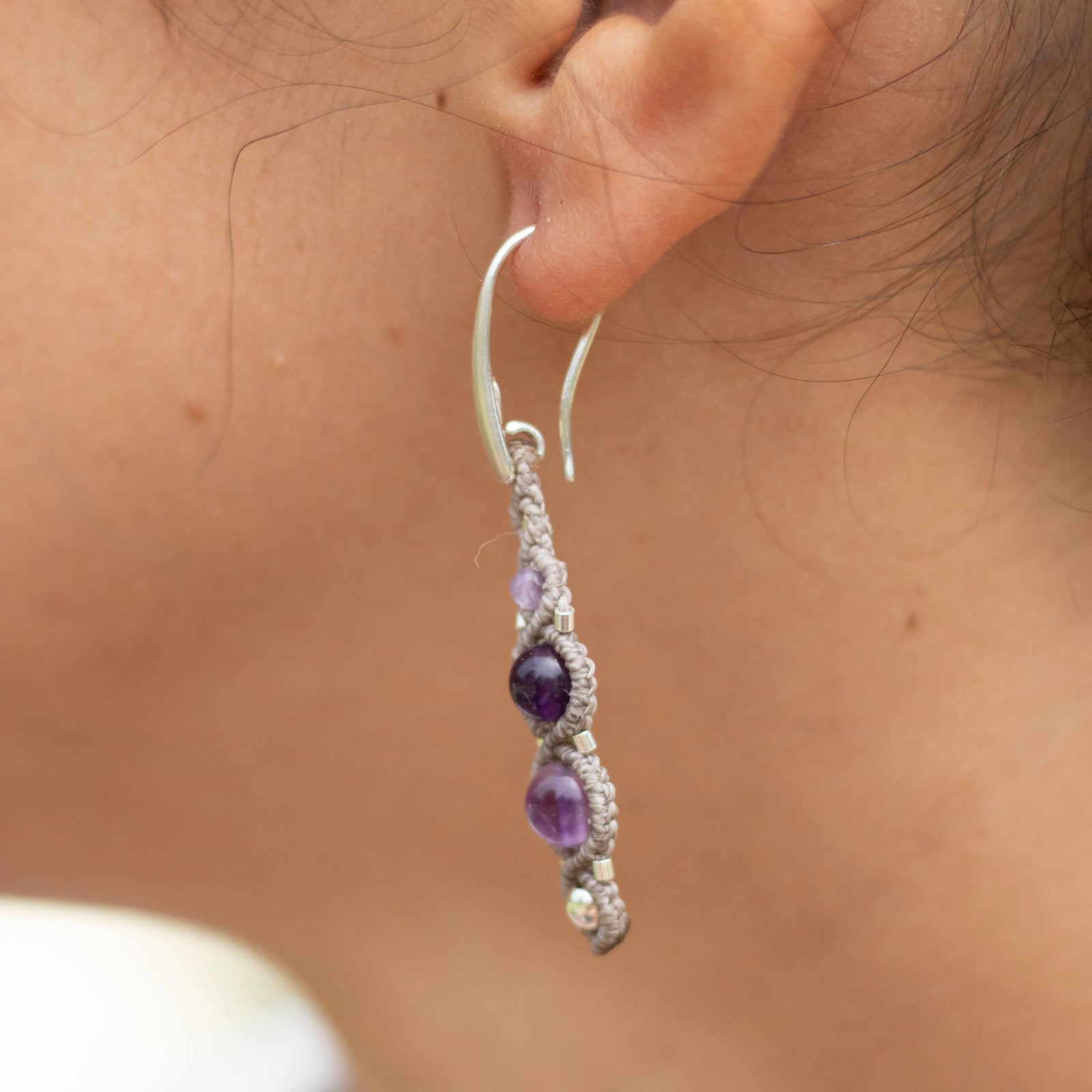 Pendientes de plata con Amatista