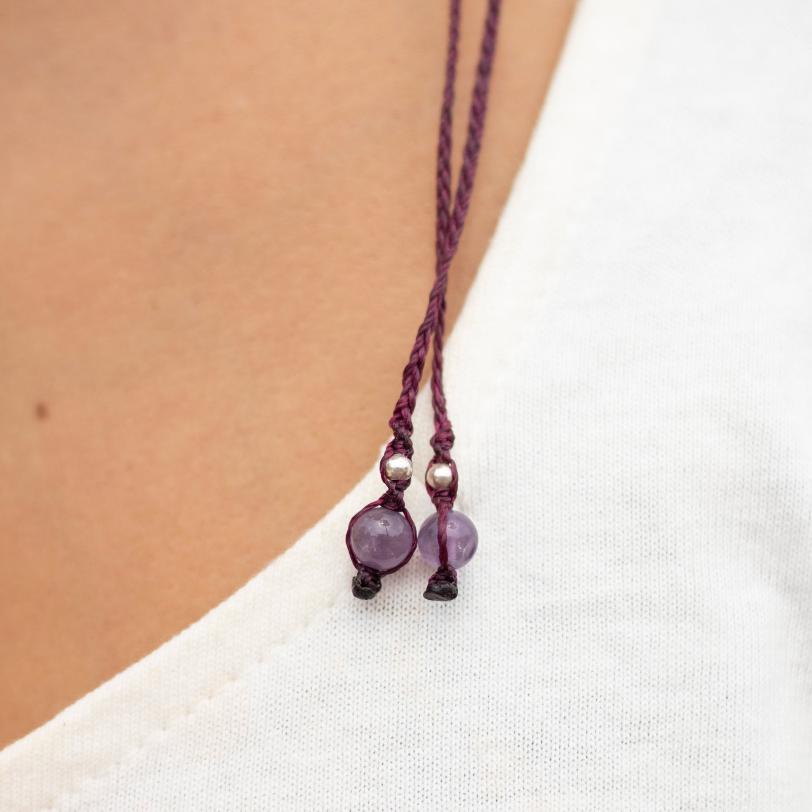 Collar de Amatista y Perlas