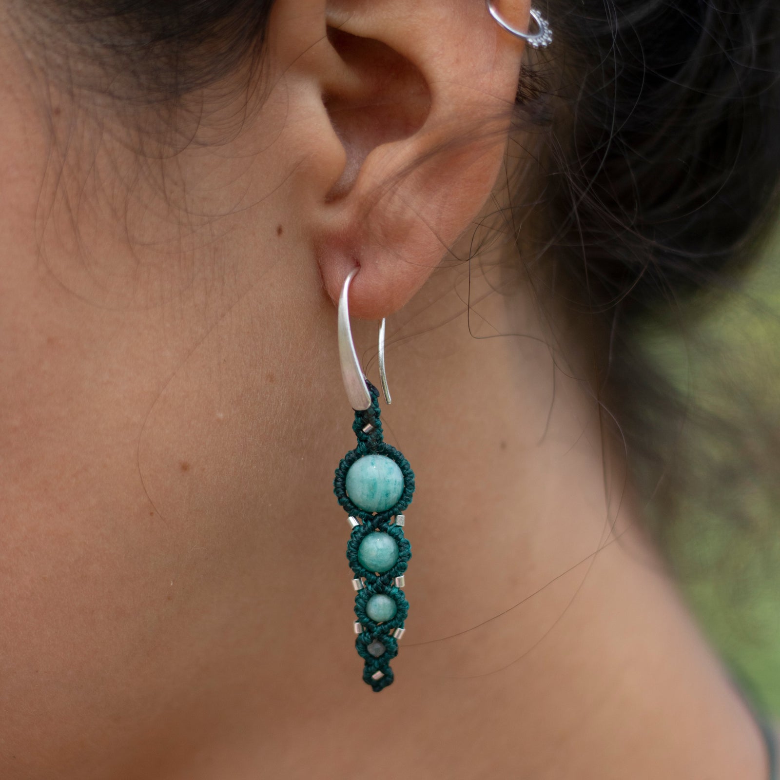 Pendientes de plata con Amazonita