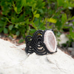Brazalete de Cuarzo Rosa sin pulir