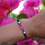 Pulsera de Rubí, Perlas y Granate