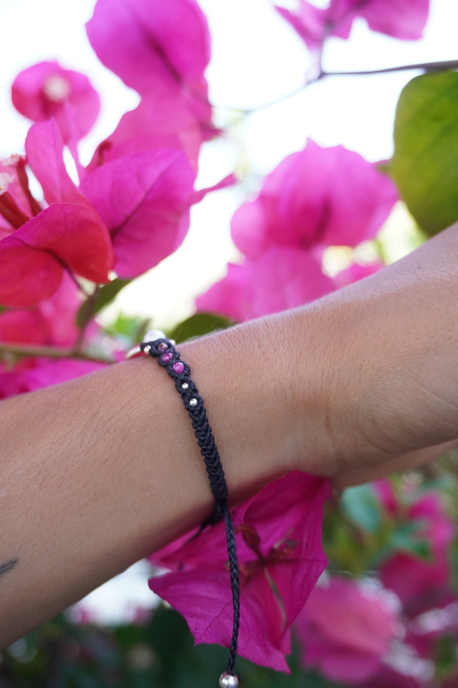 Pulsera de Rubí, Perlas y Granate