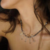 Collar Alma de Cuarzo Cristal, Labradorita y Ónix