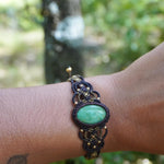 Brazalete Crisoprasa y bronce
