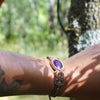 Brazalete de  Amatista y plata
