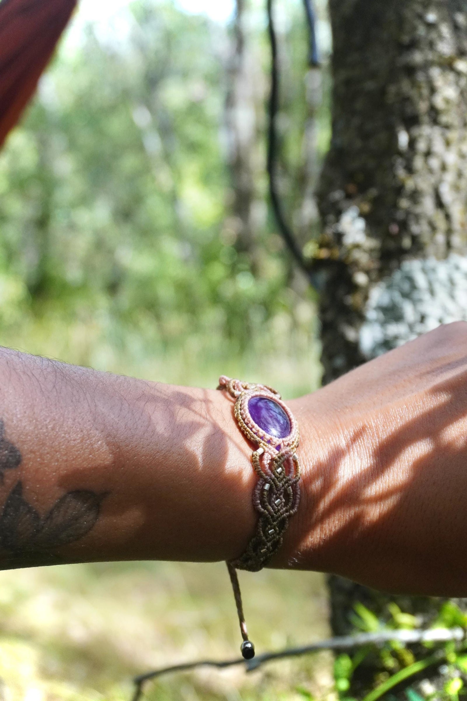 Brazalete de  Amatista y plata