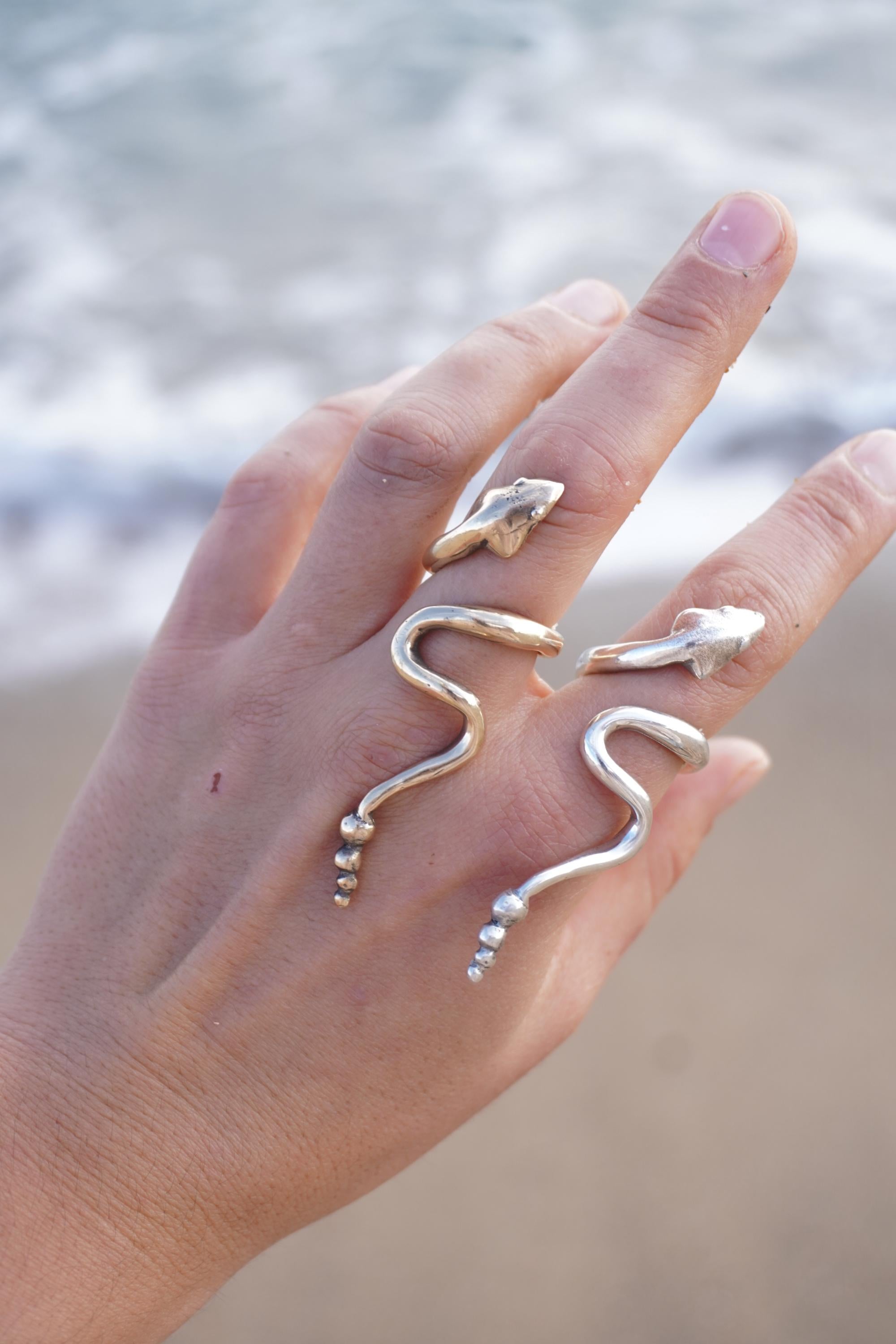 Anillo Cobra (serpiente)  en Bronce