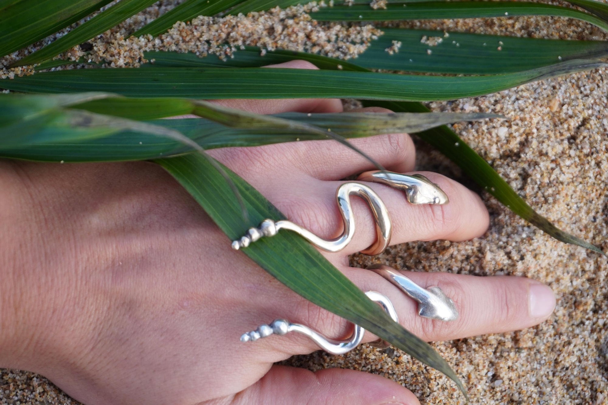 Anillo Cobra (serpiente)  en plata fina