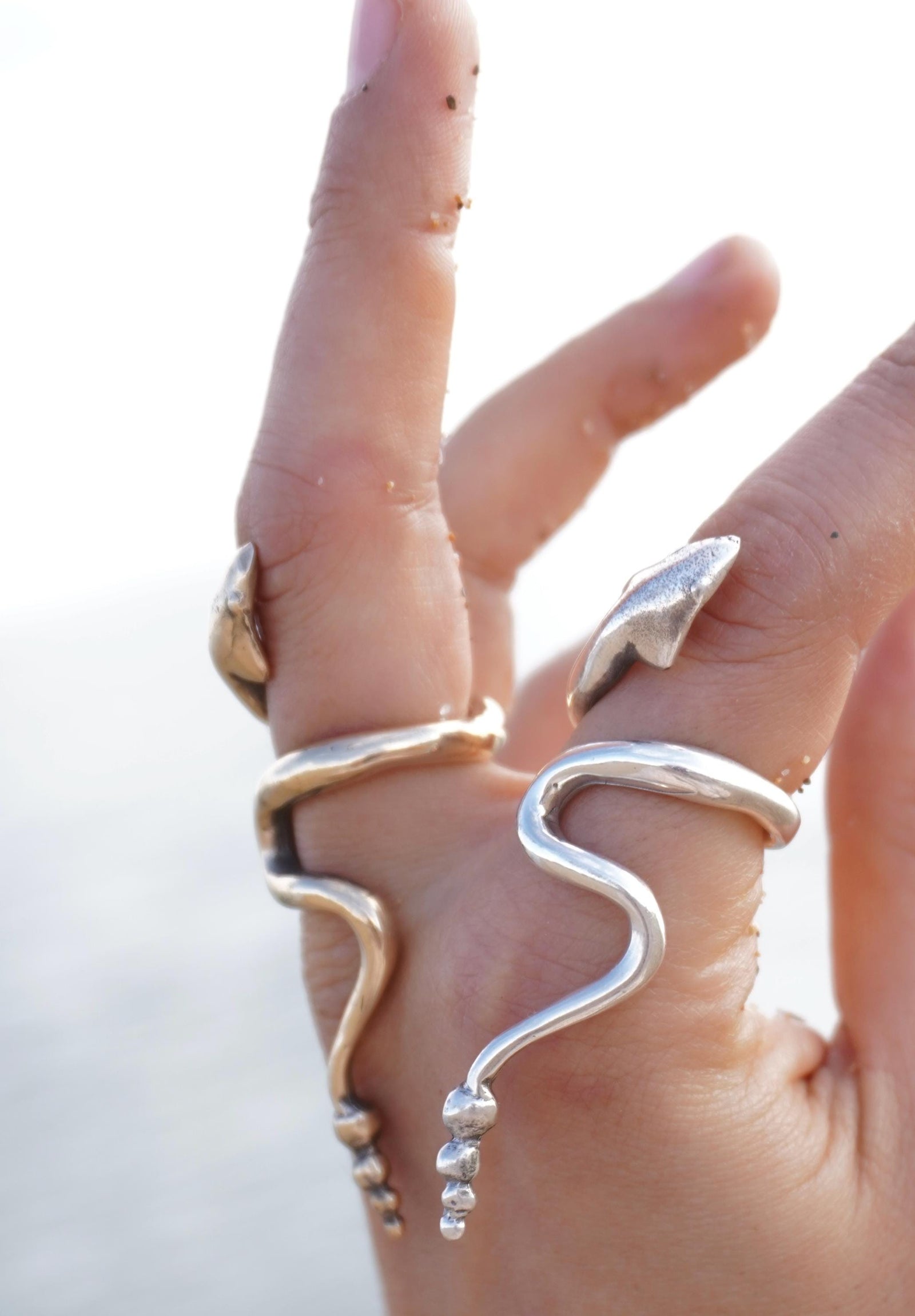 Anillo Cobra (serpiente)  en plata fina