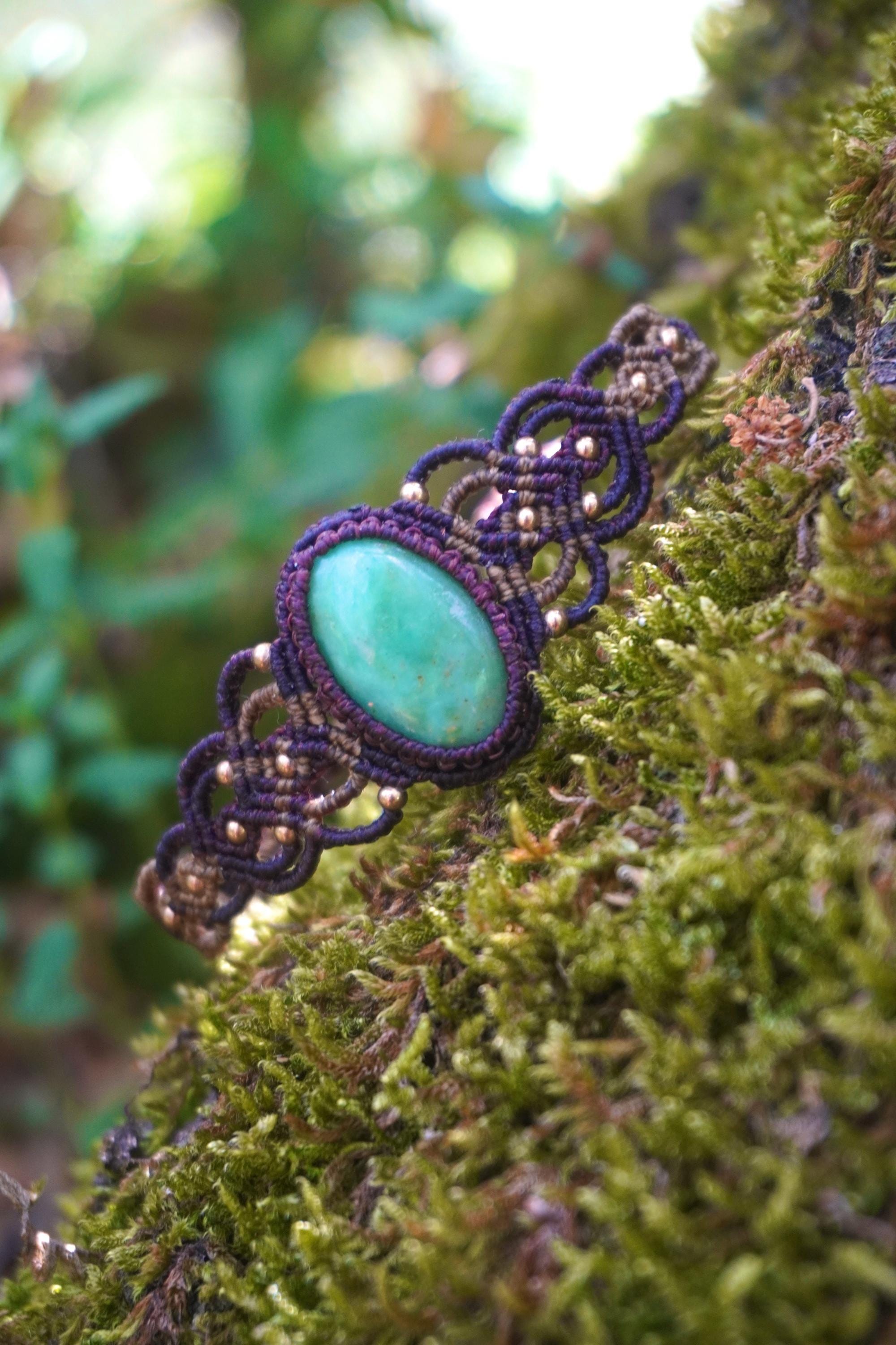 Brazalete Crisoprasa y bronce
