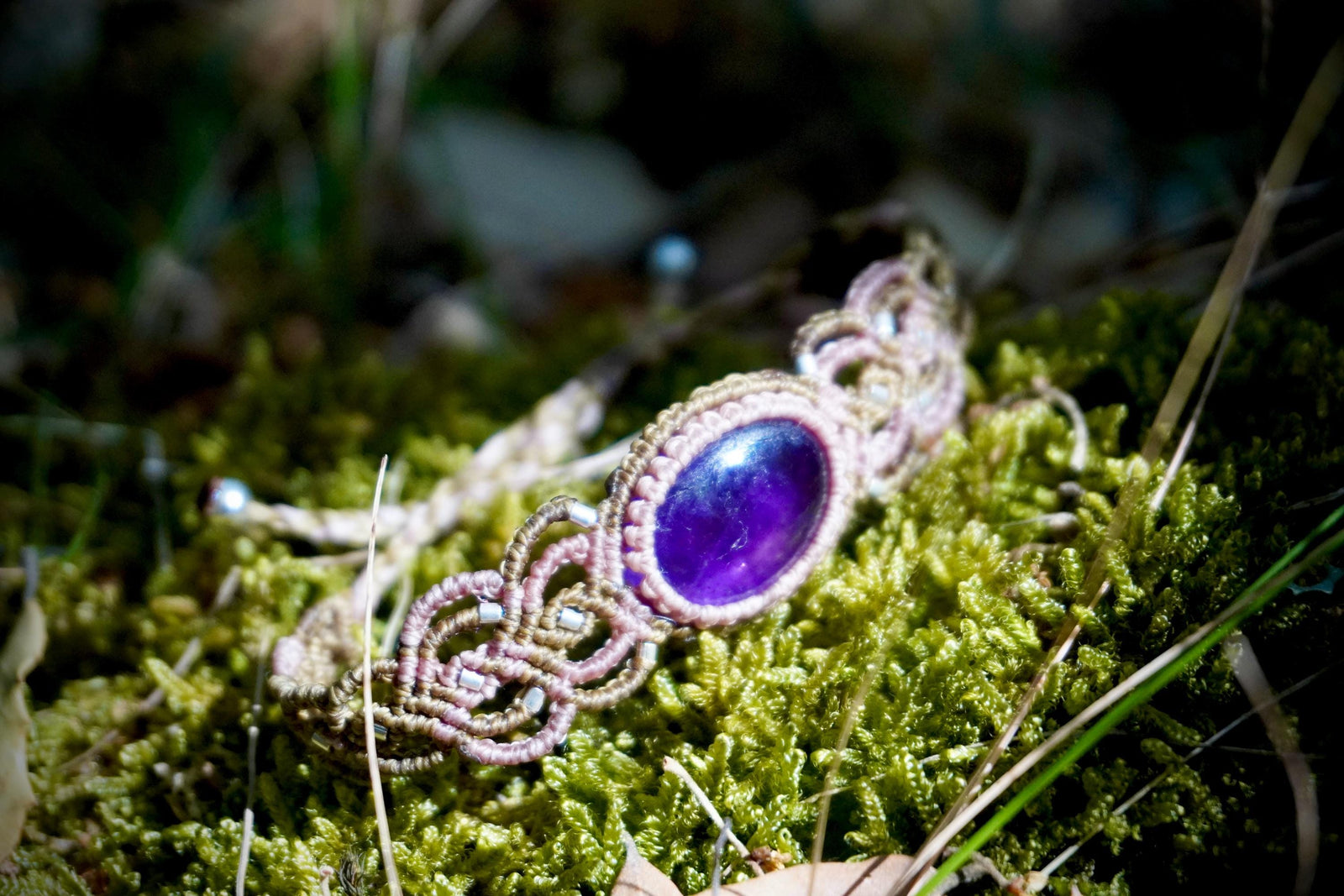 Brazalete de  Amatista y plata