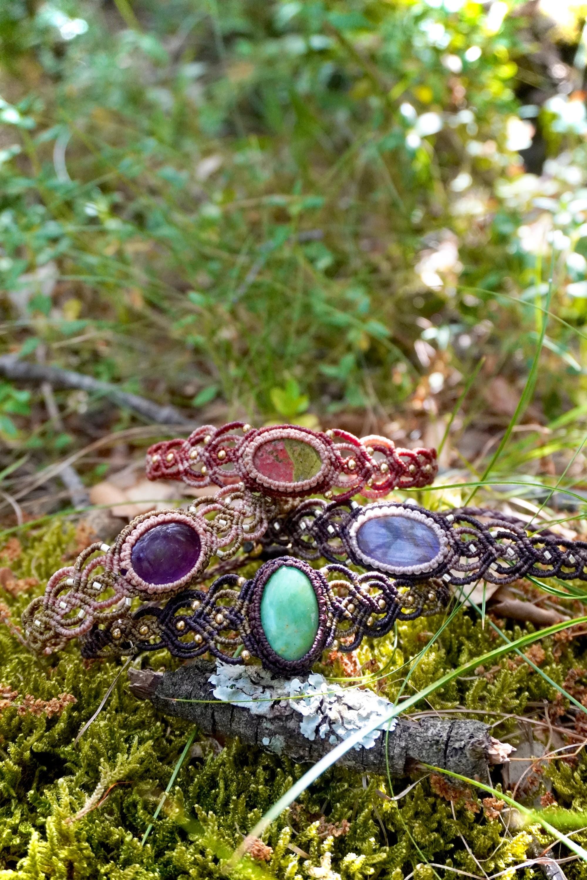 Brazalete de  Amatista y plata
