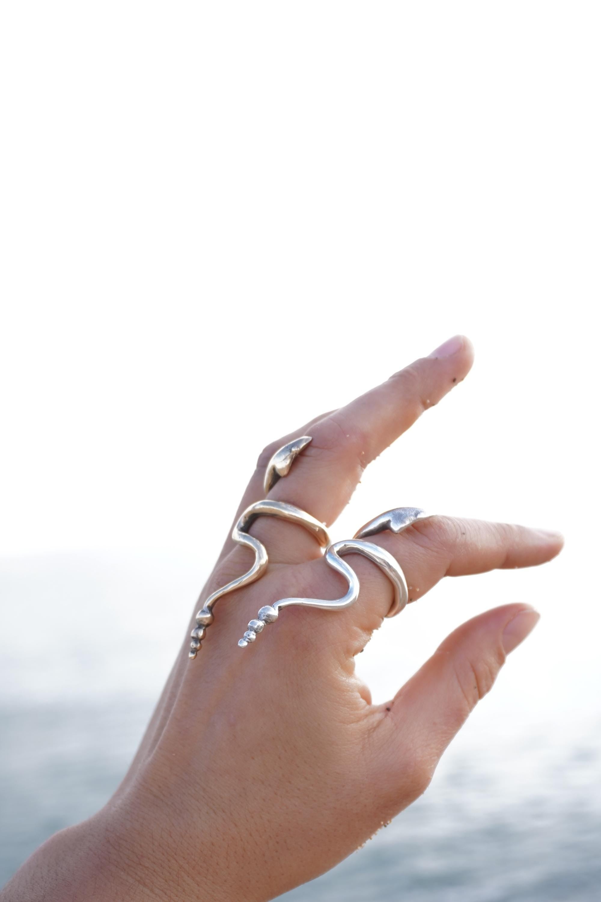 Anillo Cobra (serpiente)  en plata fina