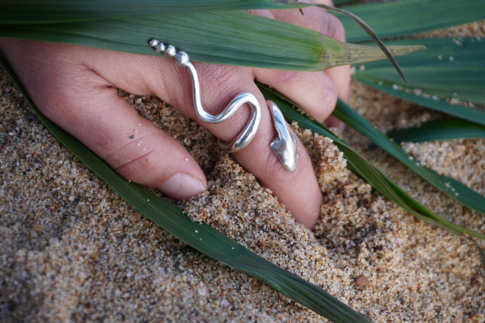 Anillo Cobra (serpiente)  en plata fina