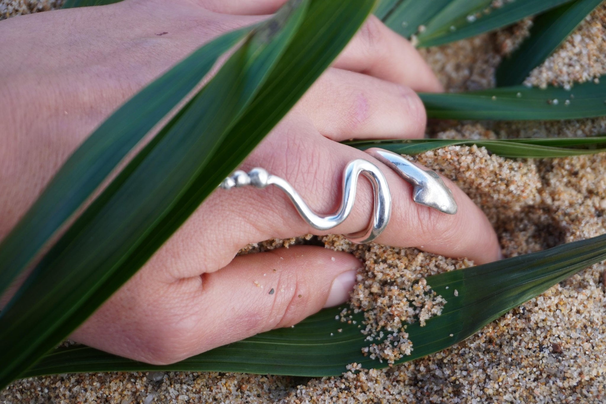 Anillo Cobra (serpiente)  en plata fina