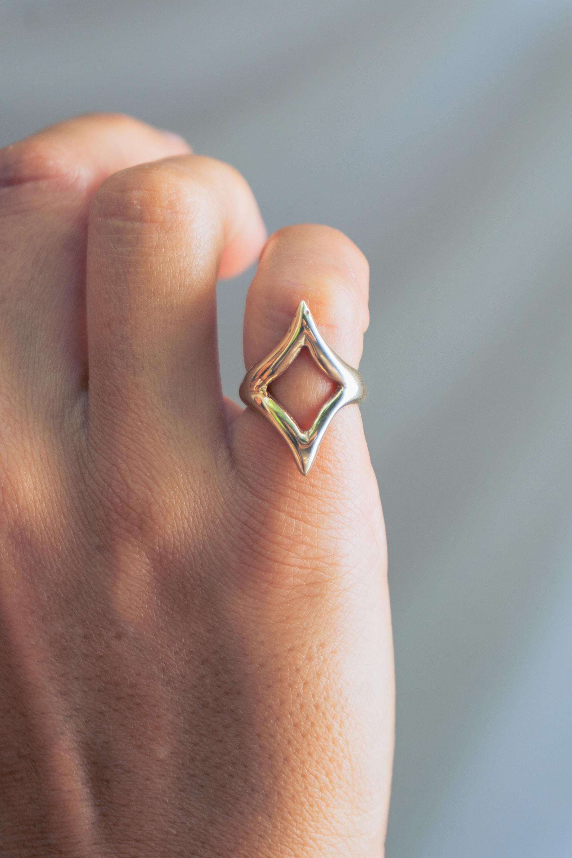 Anillo rombo en bronce